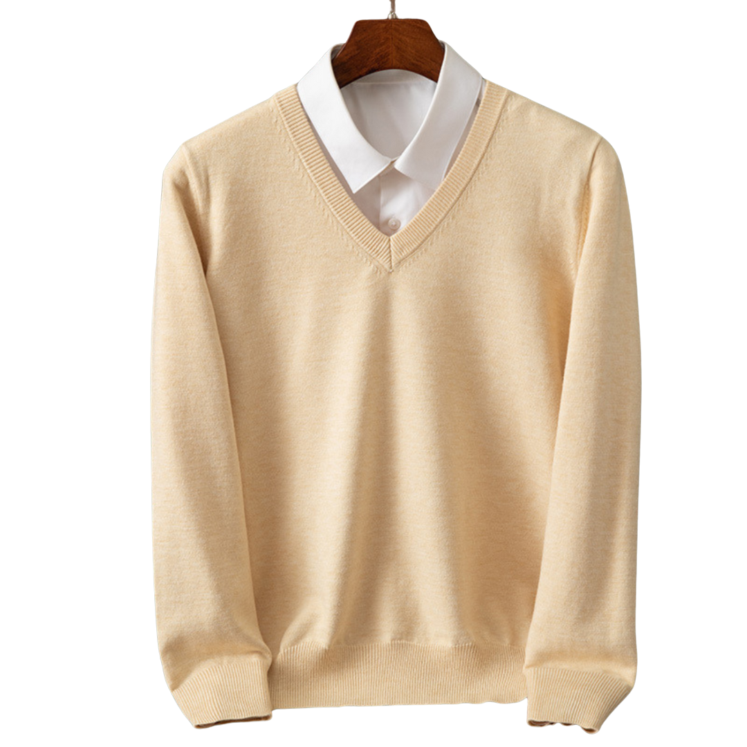 Yanis | Pull V-Neck en Pur pour Hommes