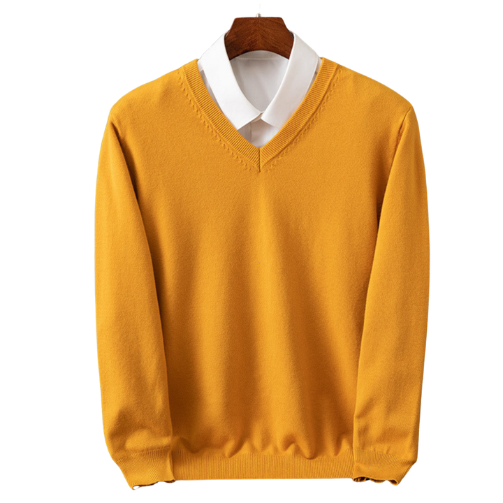 Yanis | Pull V-Neck en Pur pour Hommes