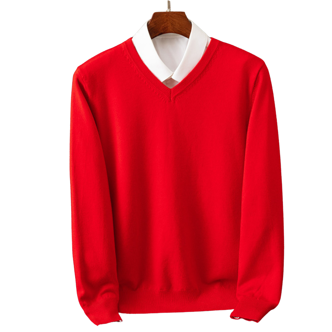 Yanis | Pull V-Neck en Pur pour Hommes
