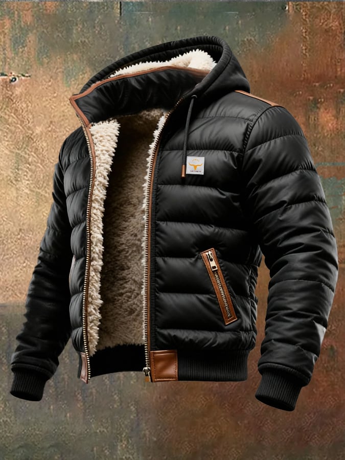 Hugo | VESTE MATELASSÉE SHERPA NOIRE