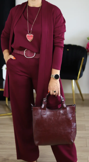 Lina | Ensemble élégant : cardigan, haut & pantalon