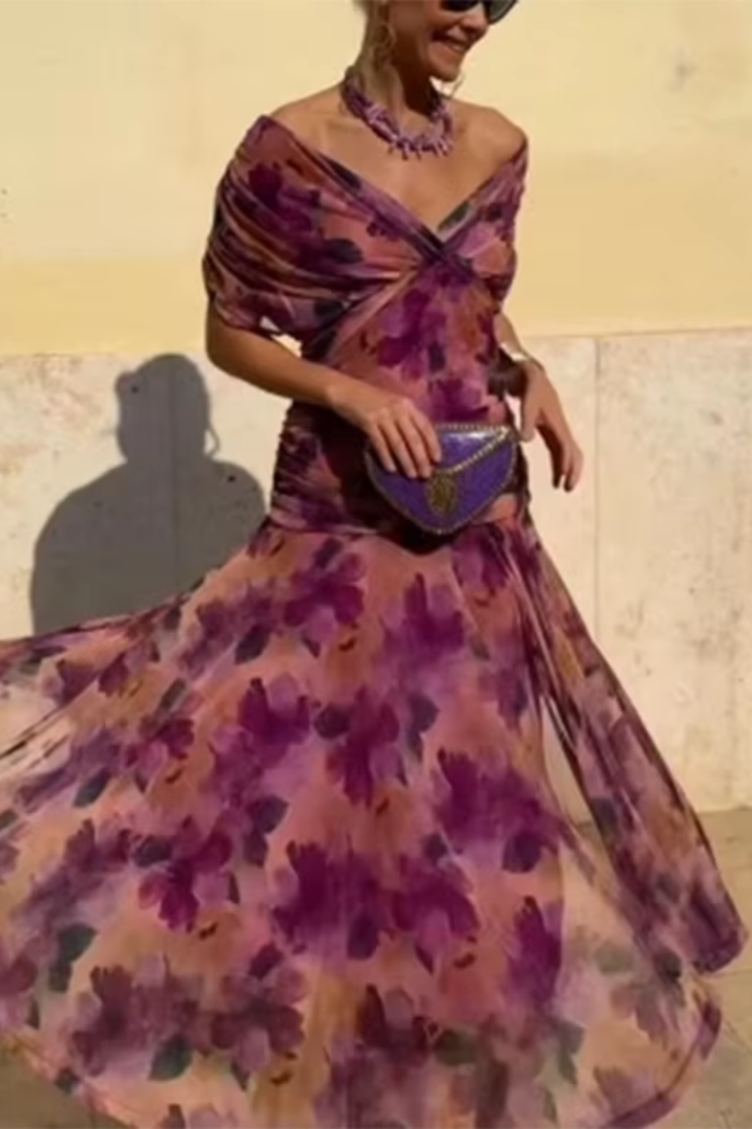 Louise | Robe Maxi Élégante Col V