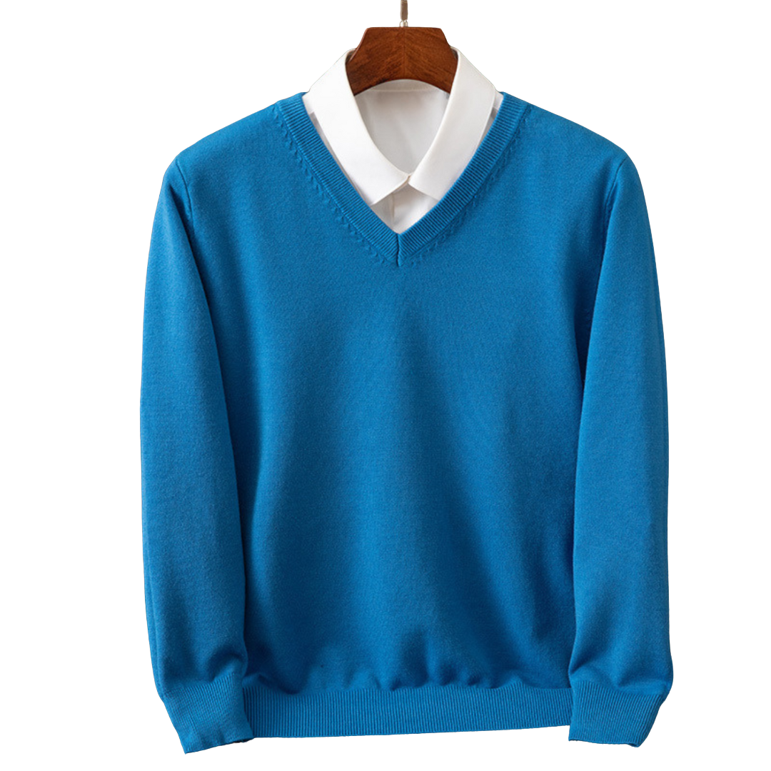 Yanis | Pull V-Neck en Pur pour Hommes