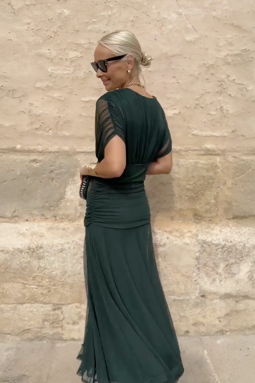 Louise | Robe Maxi Élégante Col V