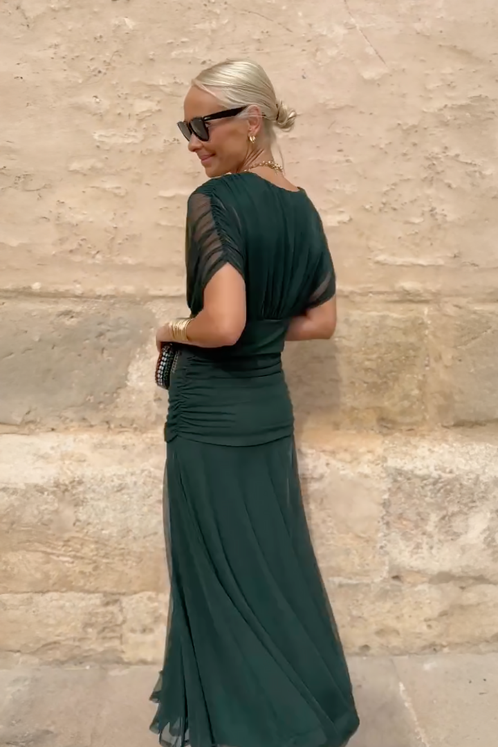 Louise | Robe Maxi Élégante Col V