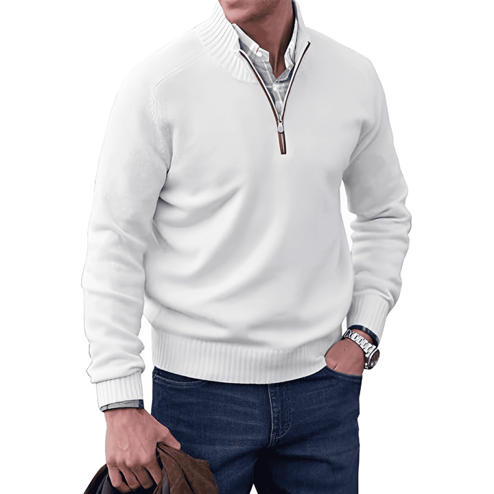 Adrien | Pull Cachemire Élégant Zippé