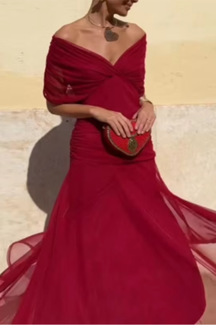 Louise | Robe Maxi Élégante Col V