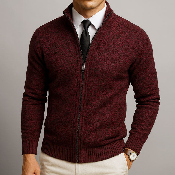 Claude | Cardigan Zippé En Laine Mérinos