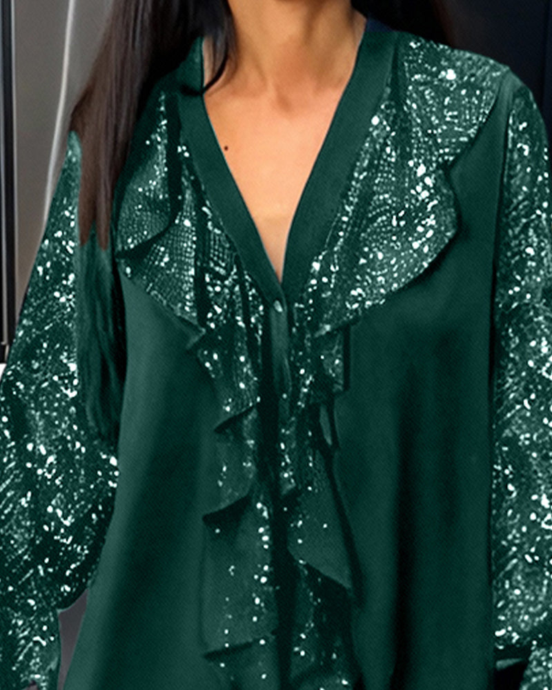 Fleur | Blouses Amples Unies À Volants