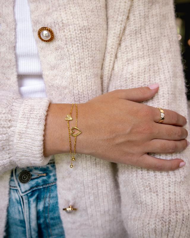 Anne | Bracelet cœurs assortis