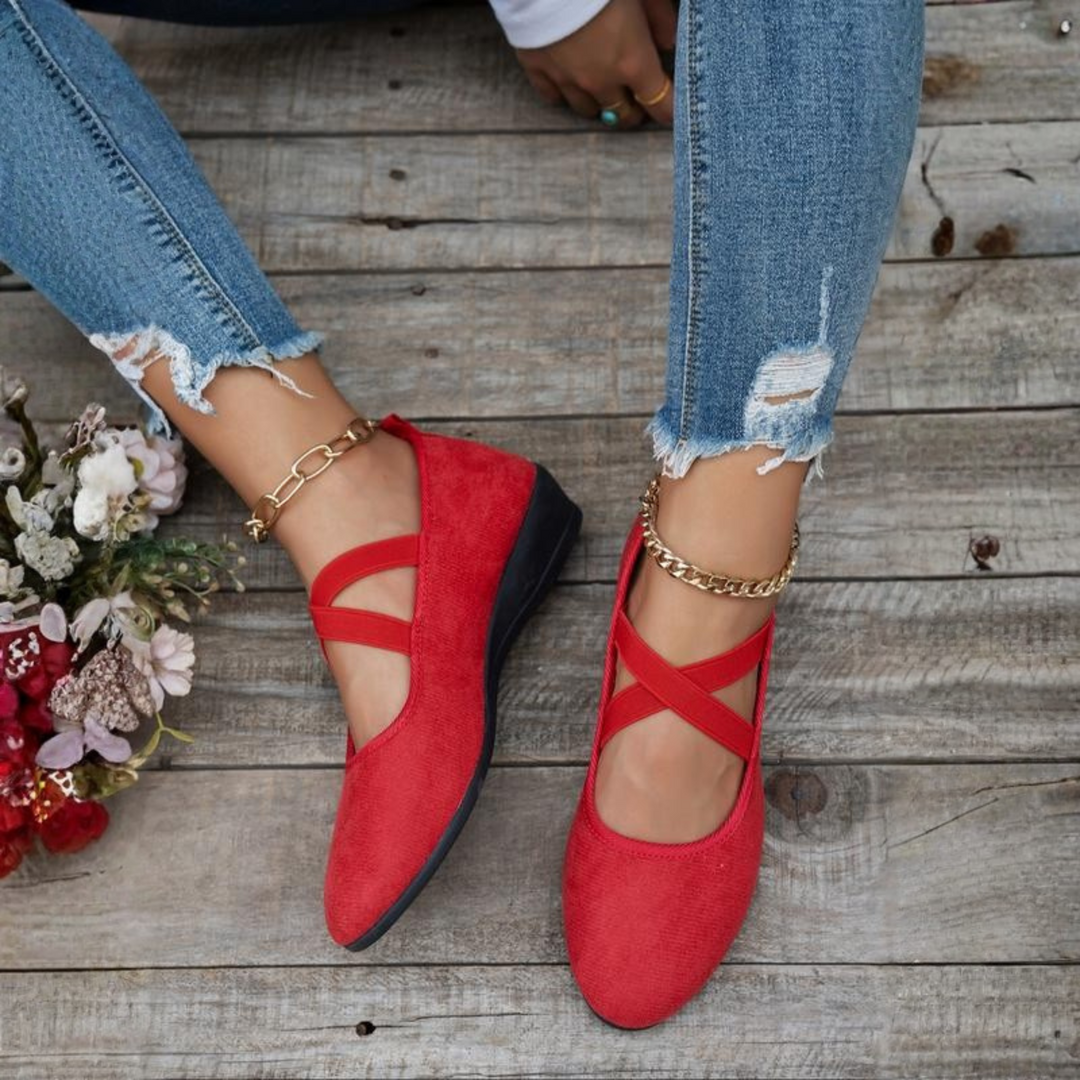 Charlotte | Ballerines À Talons Compensés Fermées