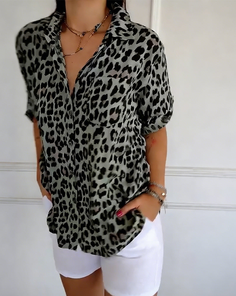 Blouses De Mode À Imprimé Léopard