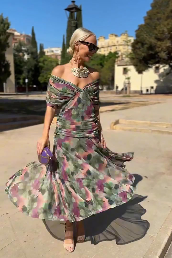 Louise | Robe Maxi Élégante Col V
