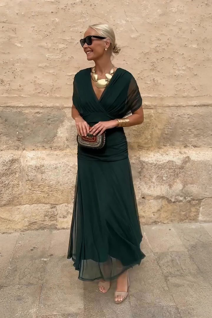 Louise | Robe Maxi Élégante Col V