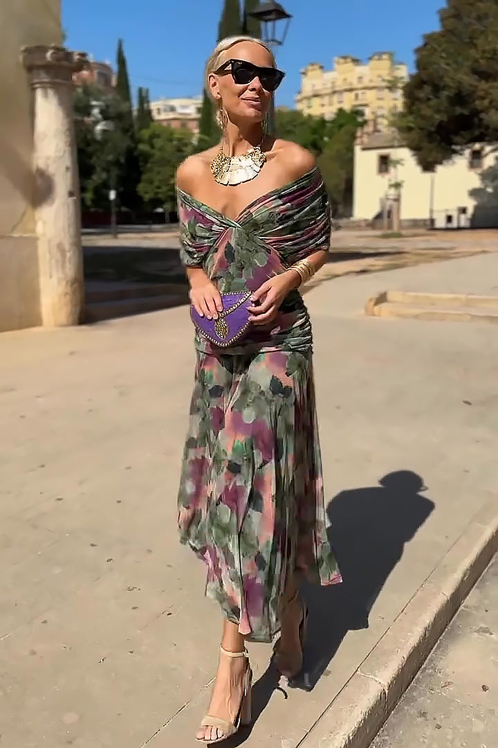 Louise | Robe Maxi Élégante Col V