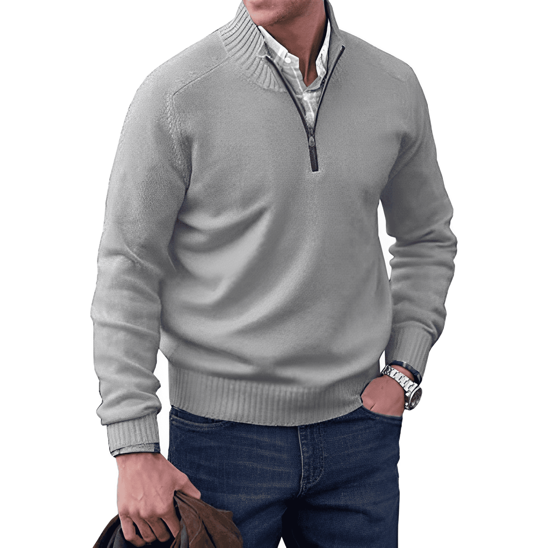 Adrien | Pull Cachemire Élégant Zippé