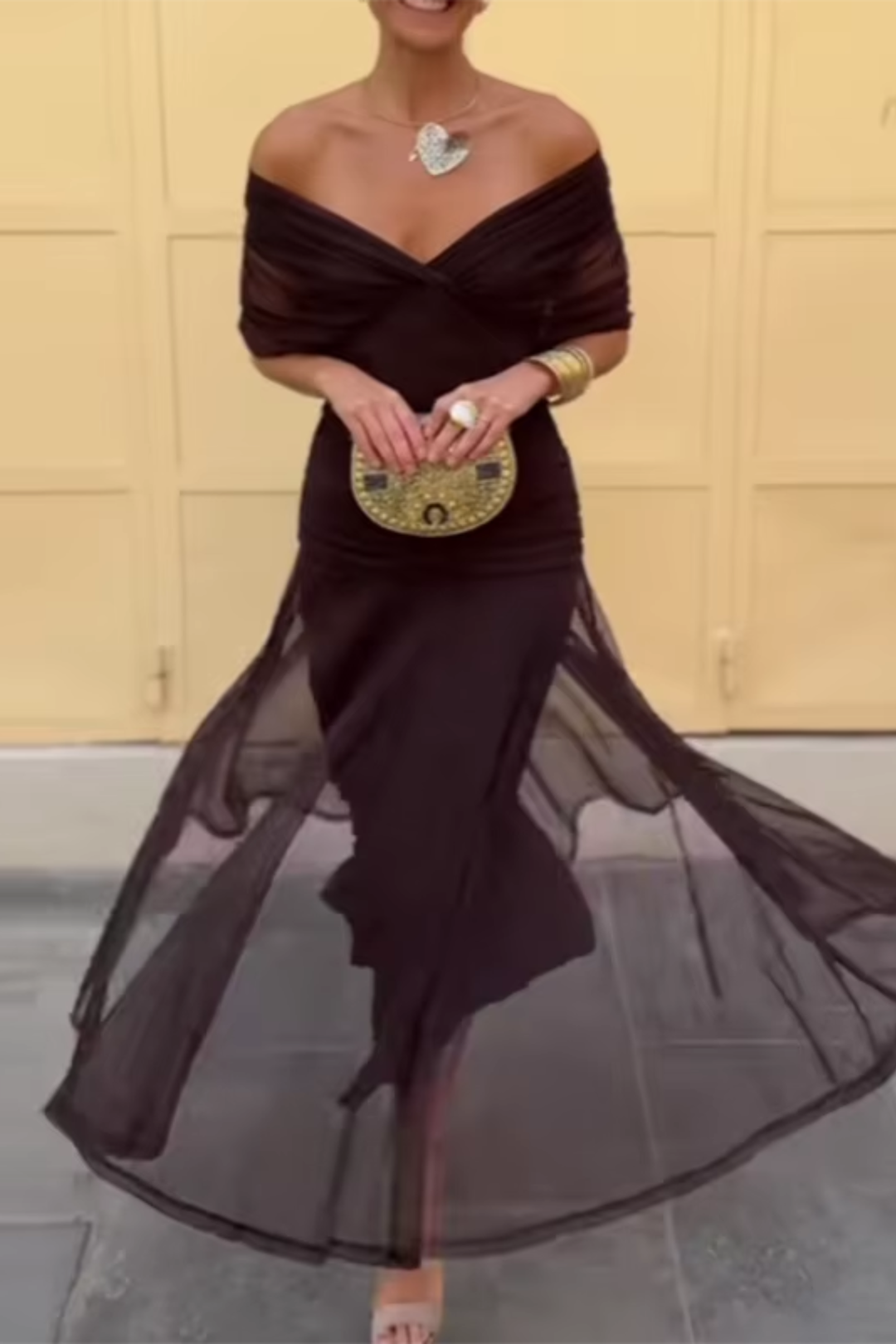 Louise | Robe Maxi Élégante Col V