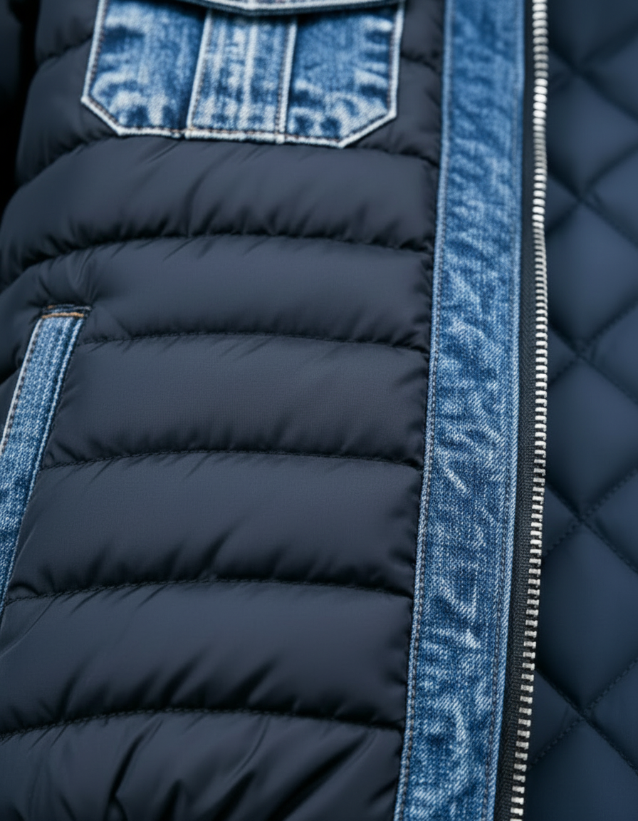 Paul | VESTE MATELASSÉE HYBRIDE EN DENIM