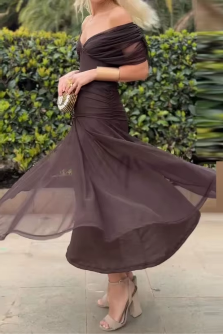 Louise | Robe Maxi Élégante Col V