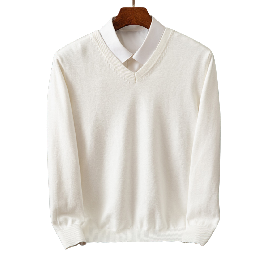 Yanis | Pull V-Neck en Pur pour Hommes