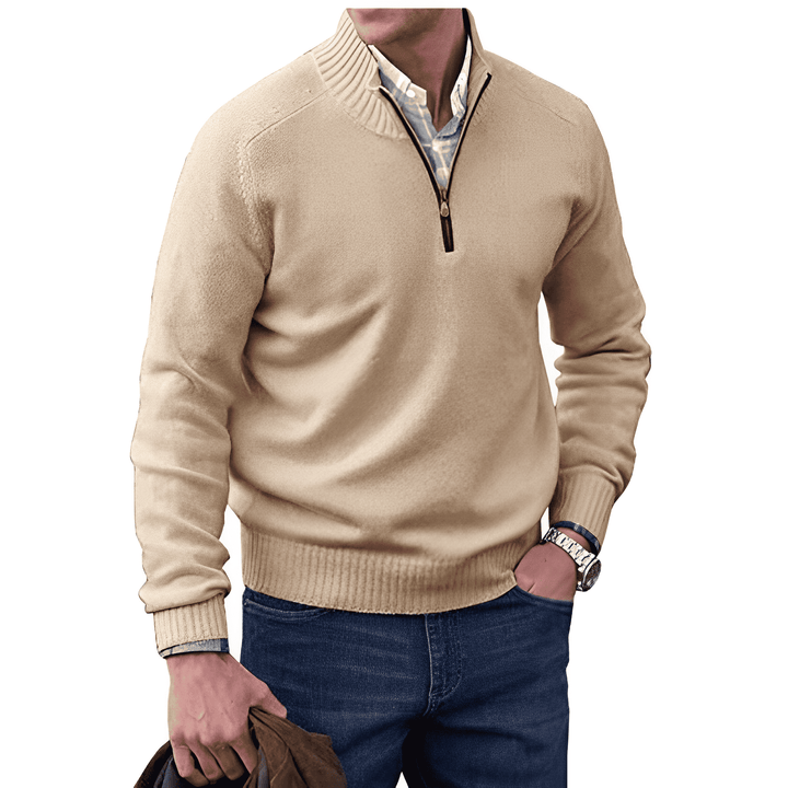 Adrien | Pull Cachemire Élégant Zippé