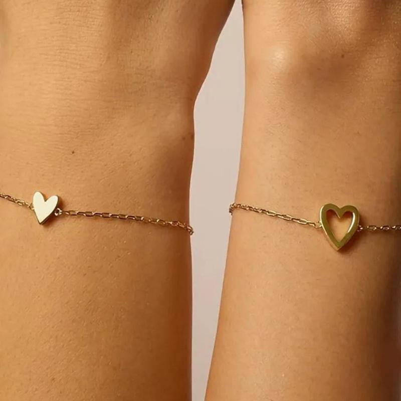 Anne | Bracelet cœurs assortis