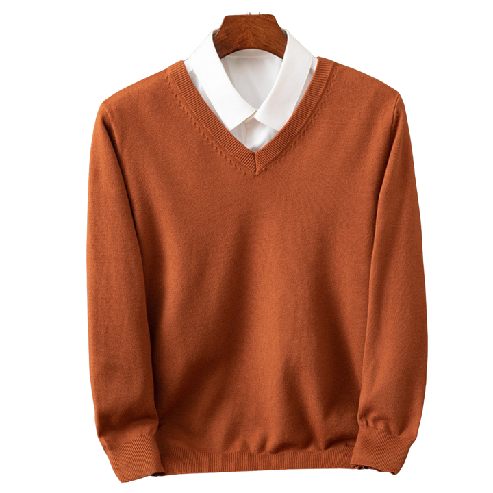 Yanis | Pull V-Neck en Pur pour Hommes