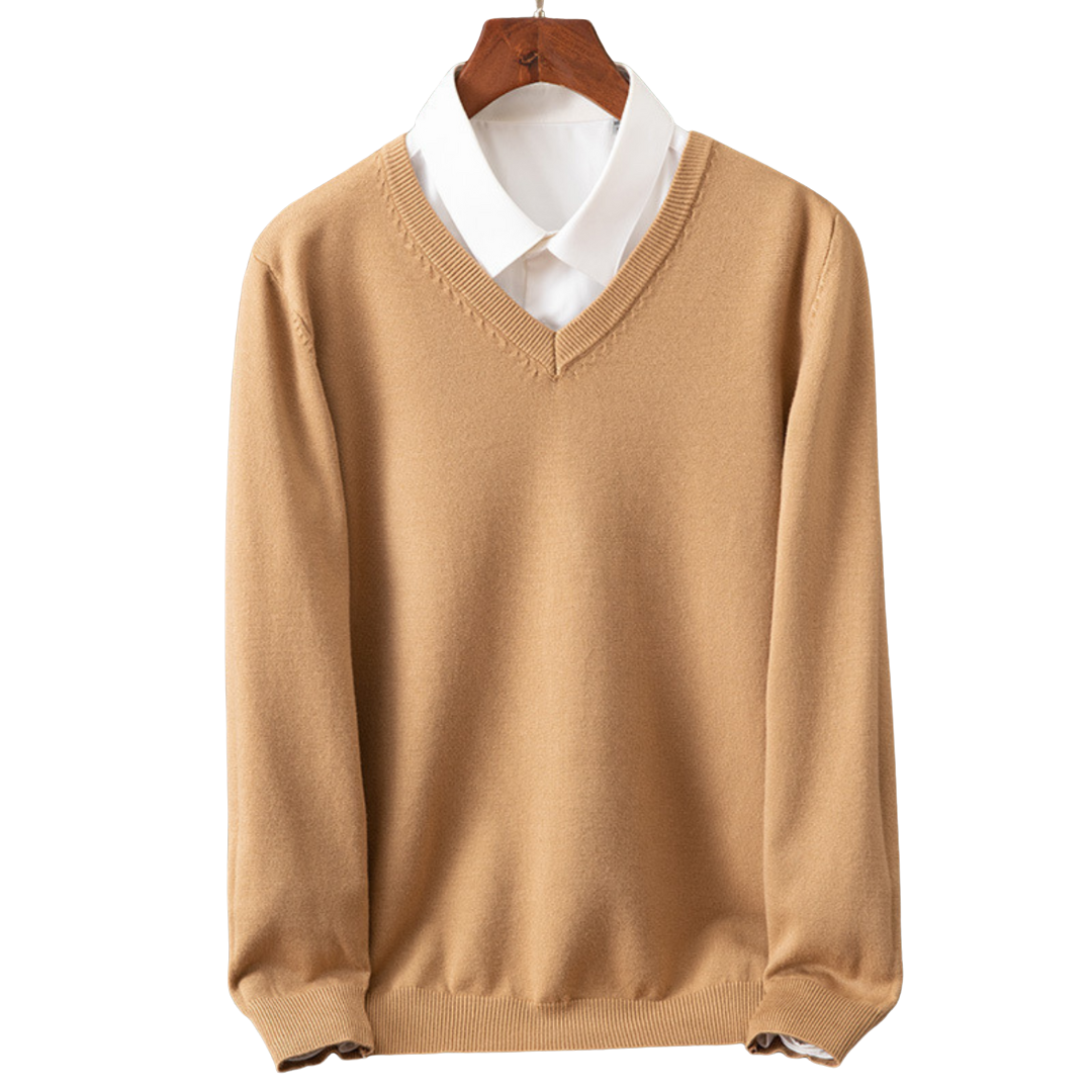 Yanis | Pull V-Neck en Pur pour Hommes