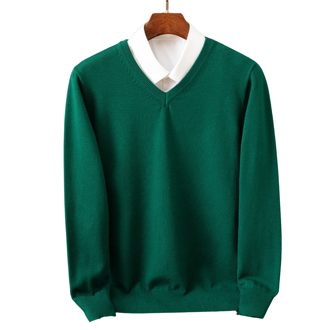 Yanis | Pull V-Neck en Pur pour Hommes