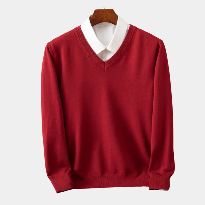 Yanis | Pull V-Neck en Pur pour Hommes