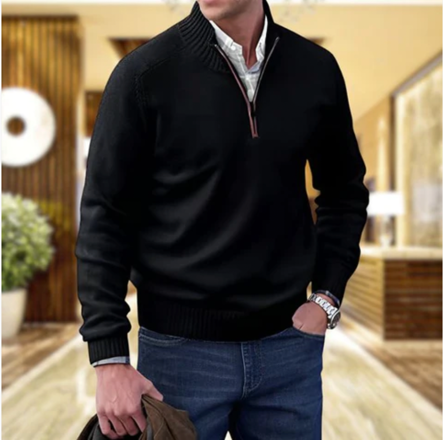 Adrien | Pull Cachemire Élégant Zippé