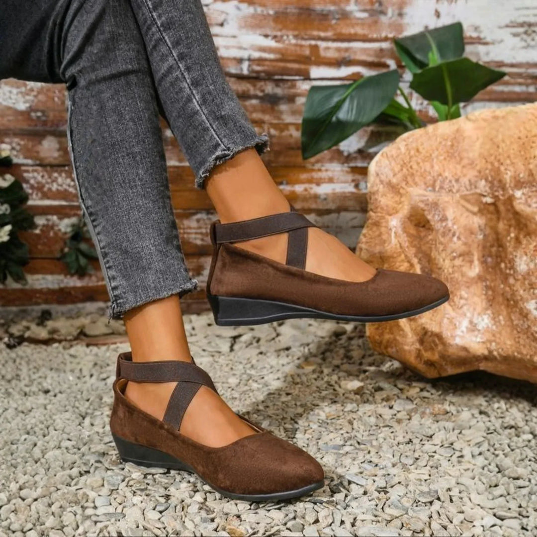 Charlotte | Ballerines À Talons Compensés Fermées