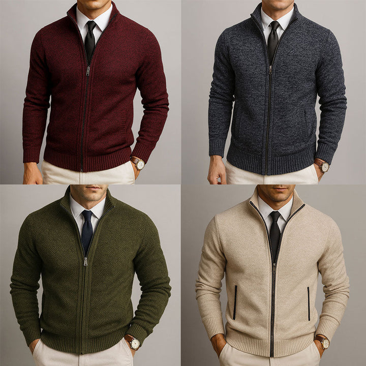 Claude | Cardigan Zippé En Laine Mérinos