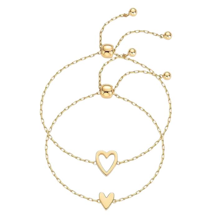 Anne | Bracelet cœurs assortis