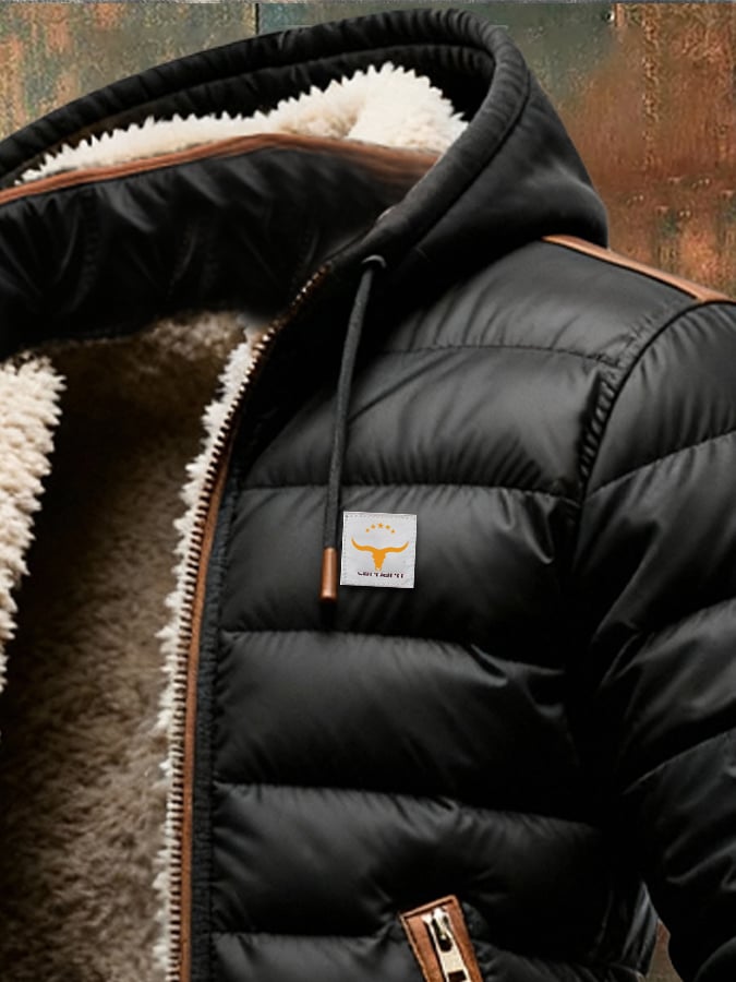 Hugo | VESTE MATELASSÉE SHERPA NOIRE