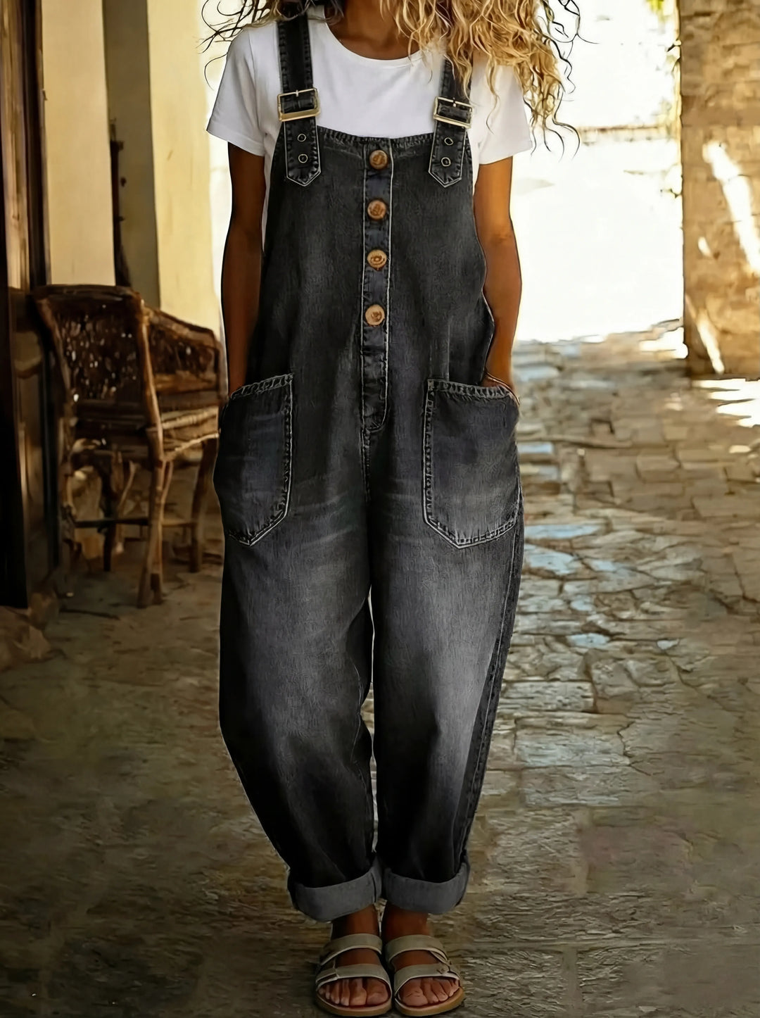 Rocio™ | Combinaison denim ajustable