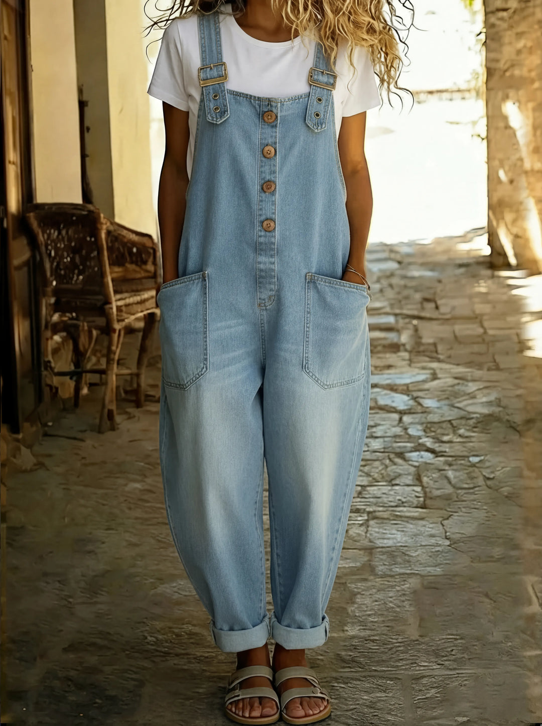Rocio™ | Combinaison denim ajustable