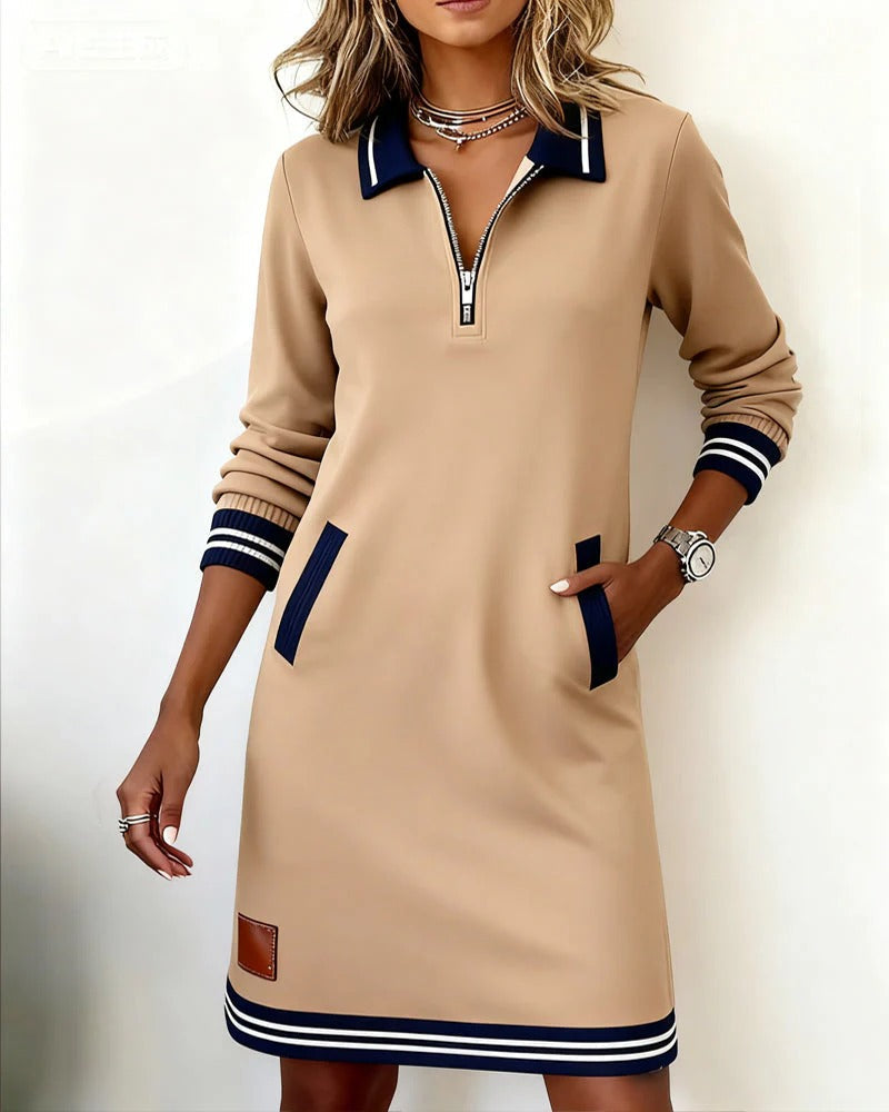 Sophie | Robe Chic À Manches Longues