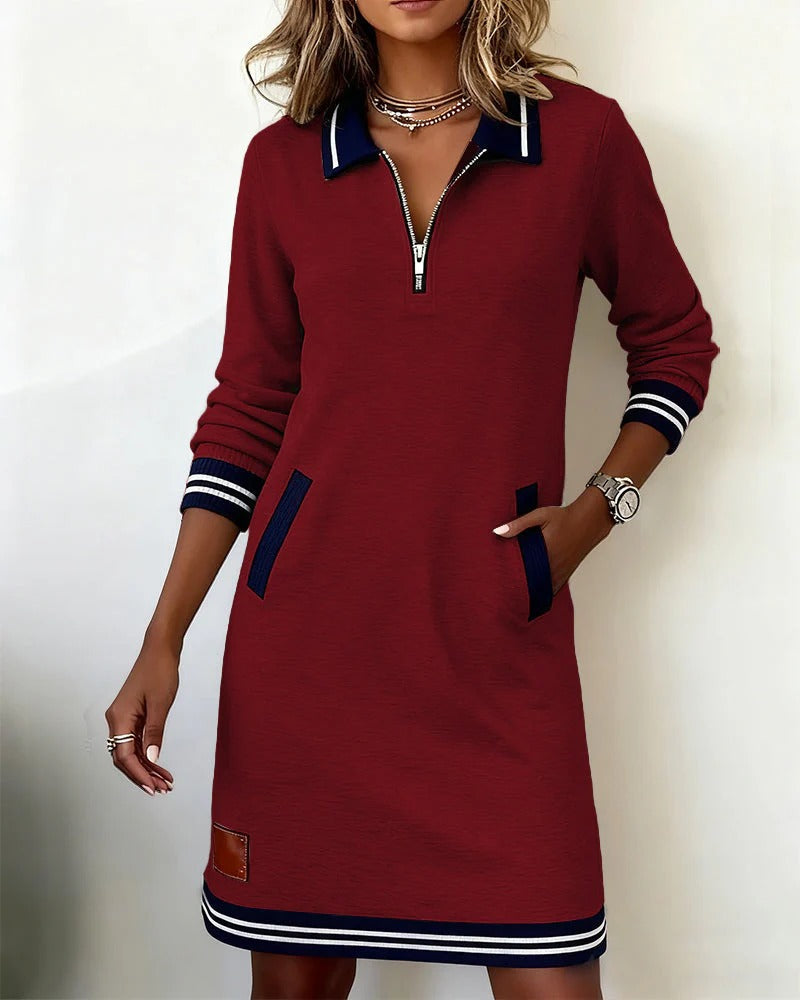 Sophie | Robe Chic À Manches Longues